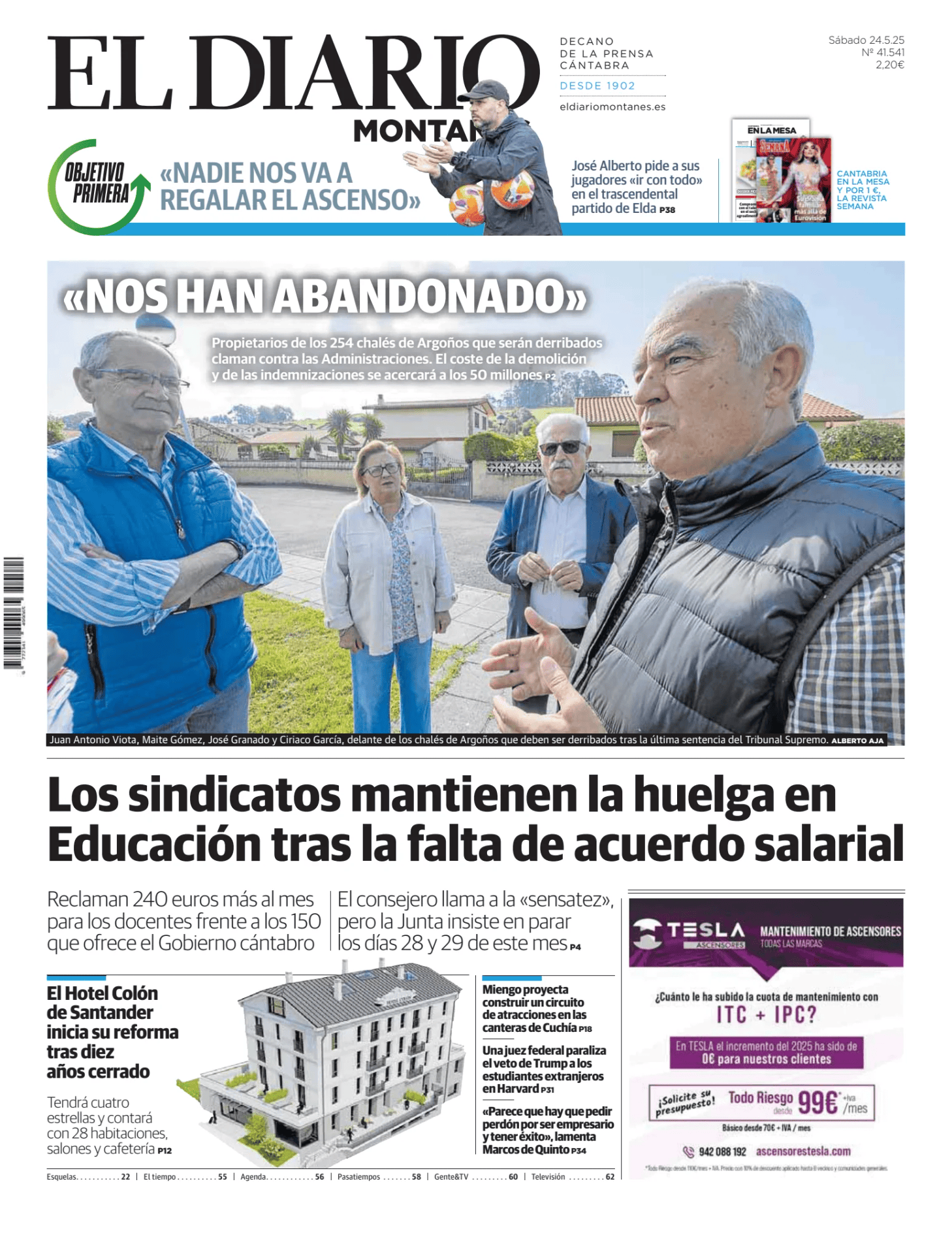 Prima-pagina-el-diario-montanes-oggi-edizione-di-oggi-20250524
