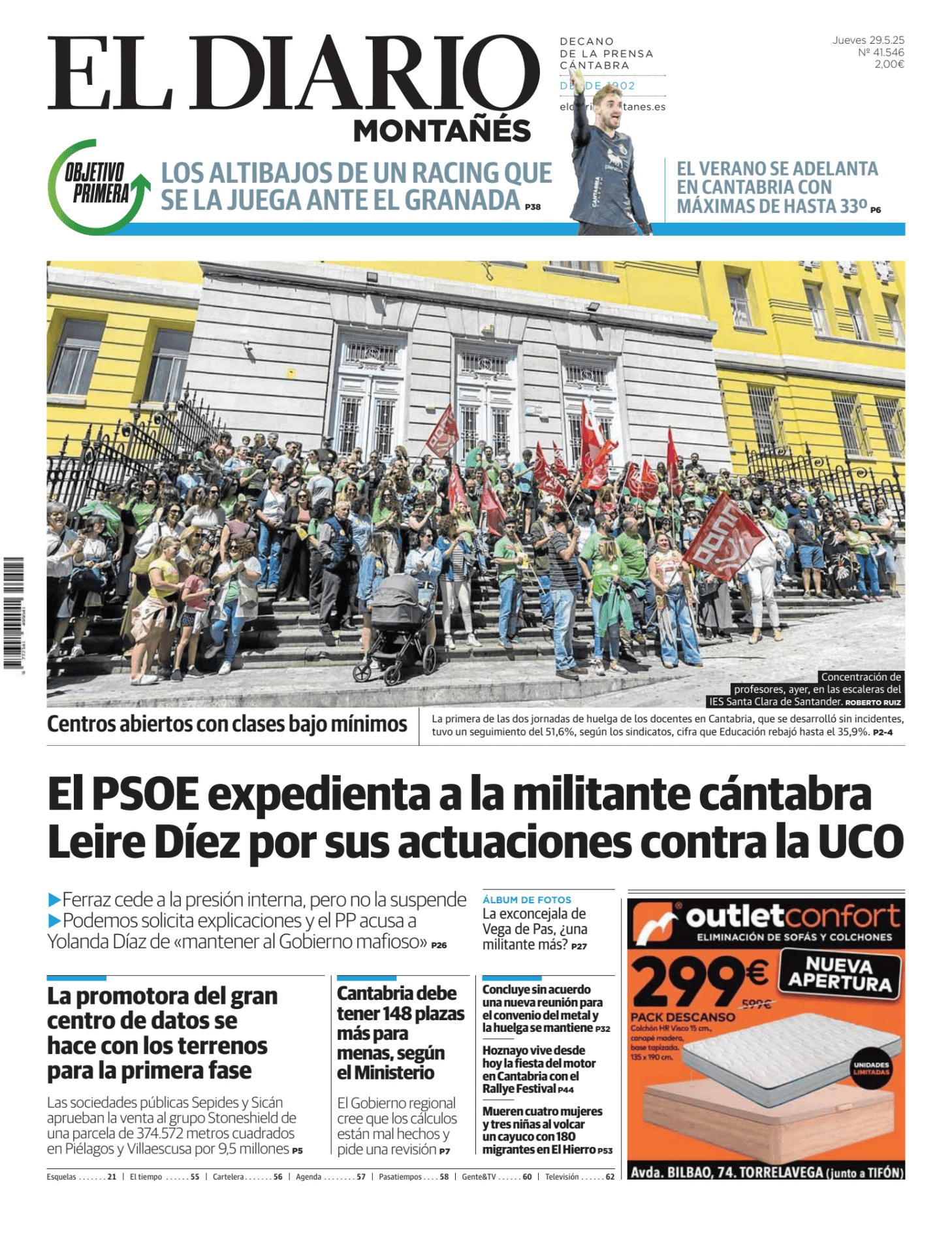 Prima-pagina-el-diario-montanes-oggi-edizione-di-oggi-20250529