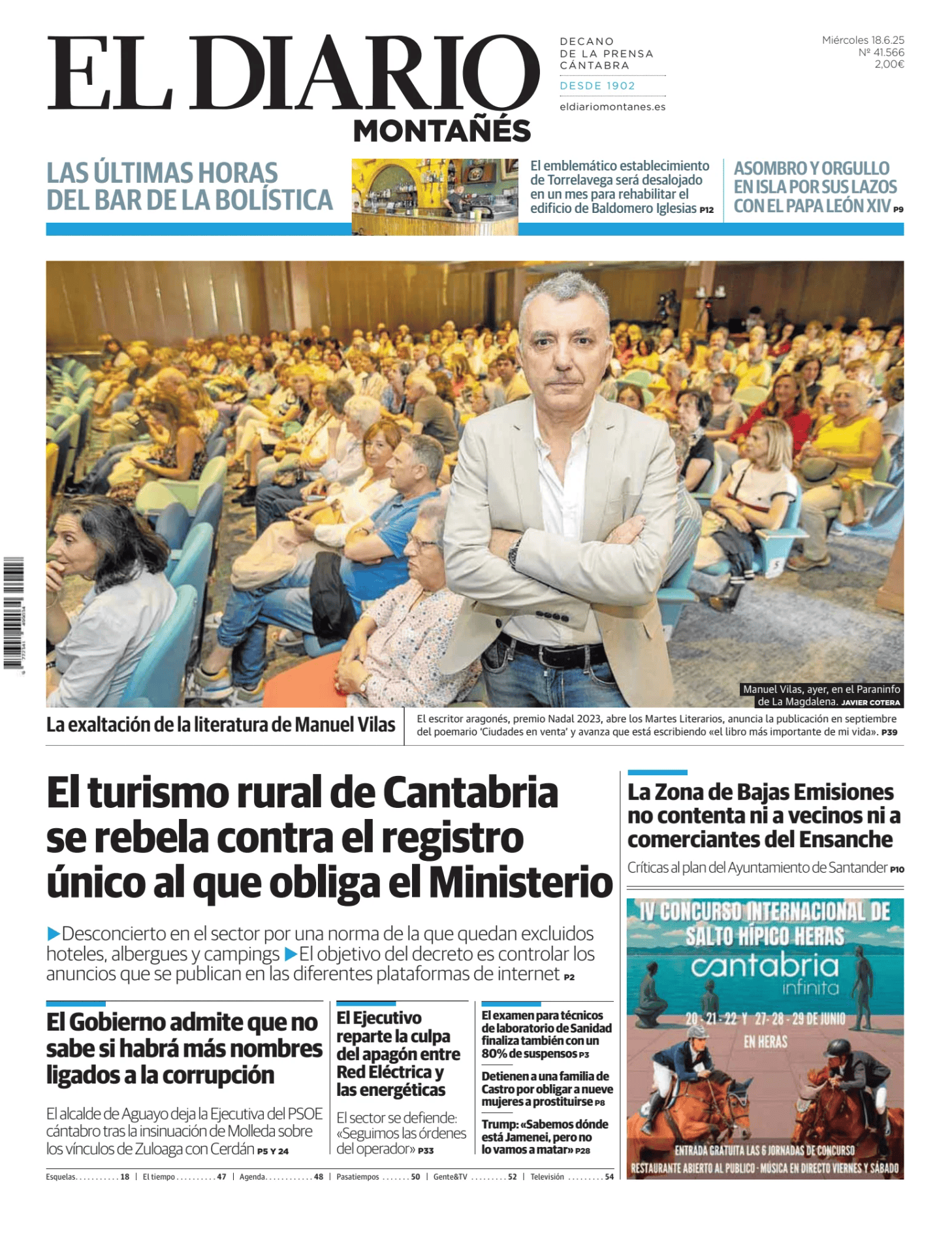 Prima-pagina-el-diario-montanes-oggi-edizione-di-oggi-20250618