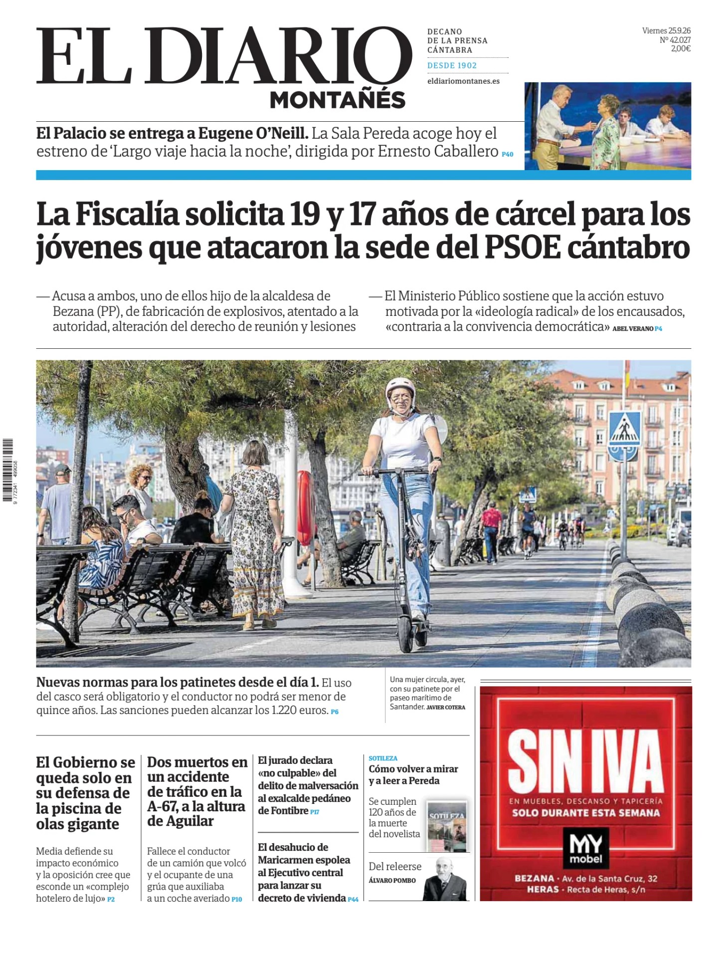 Prima-pagina-el-diario-montanes-oggi-edizione-di-oggi-20260925