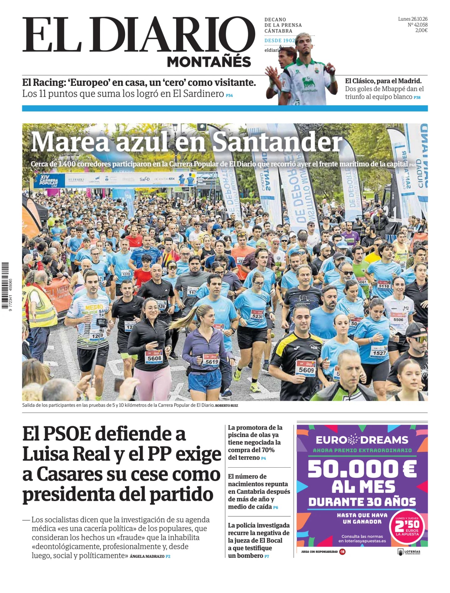 Prima-pagina-el-diario-montanes-oggi-edizione-di-oggi-20261026