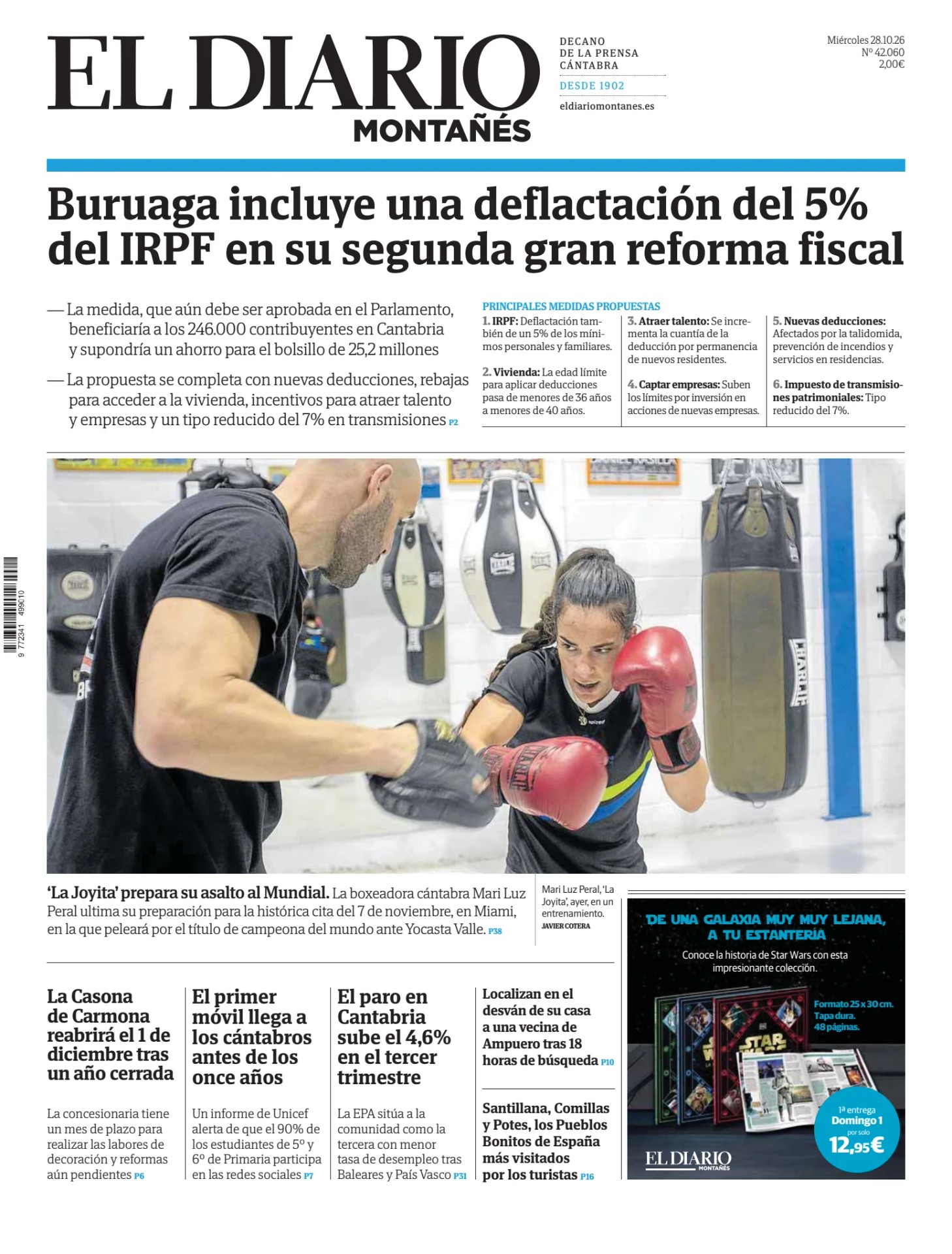 Prima-pagina-el-diario-montanes-oggi-edizione-di-oggi-20261028