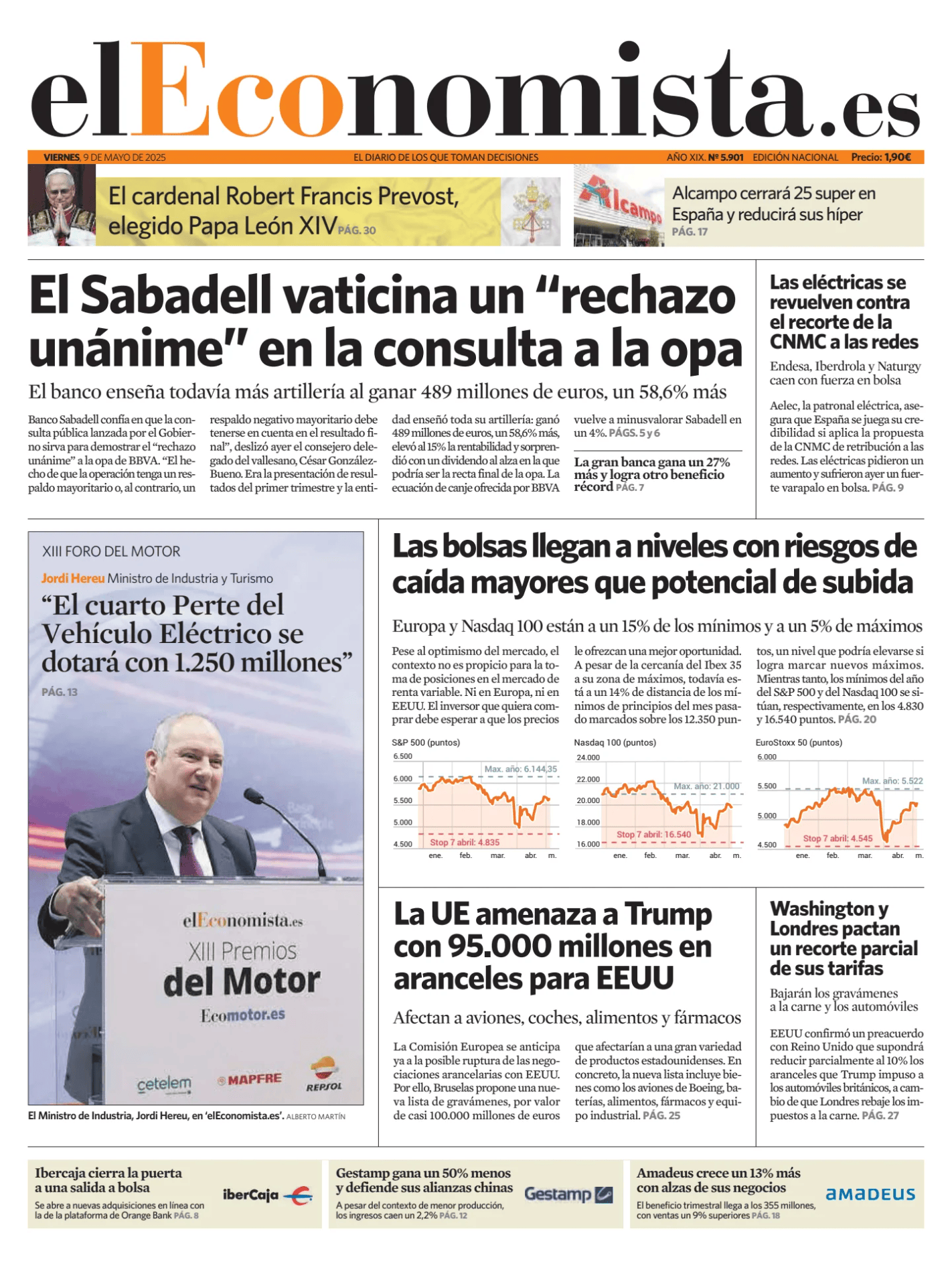 Prima-pagina-el-economista-oggi-edizione-di-oggi-20250509