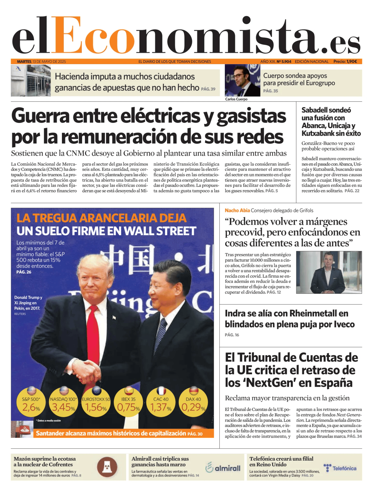 Prima-pagina-el-economista-oggi-edizione-di-oggi-20250513