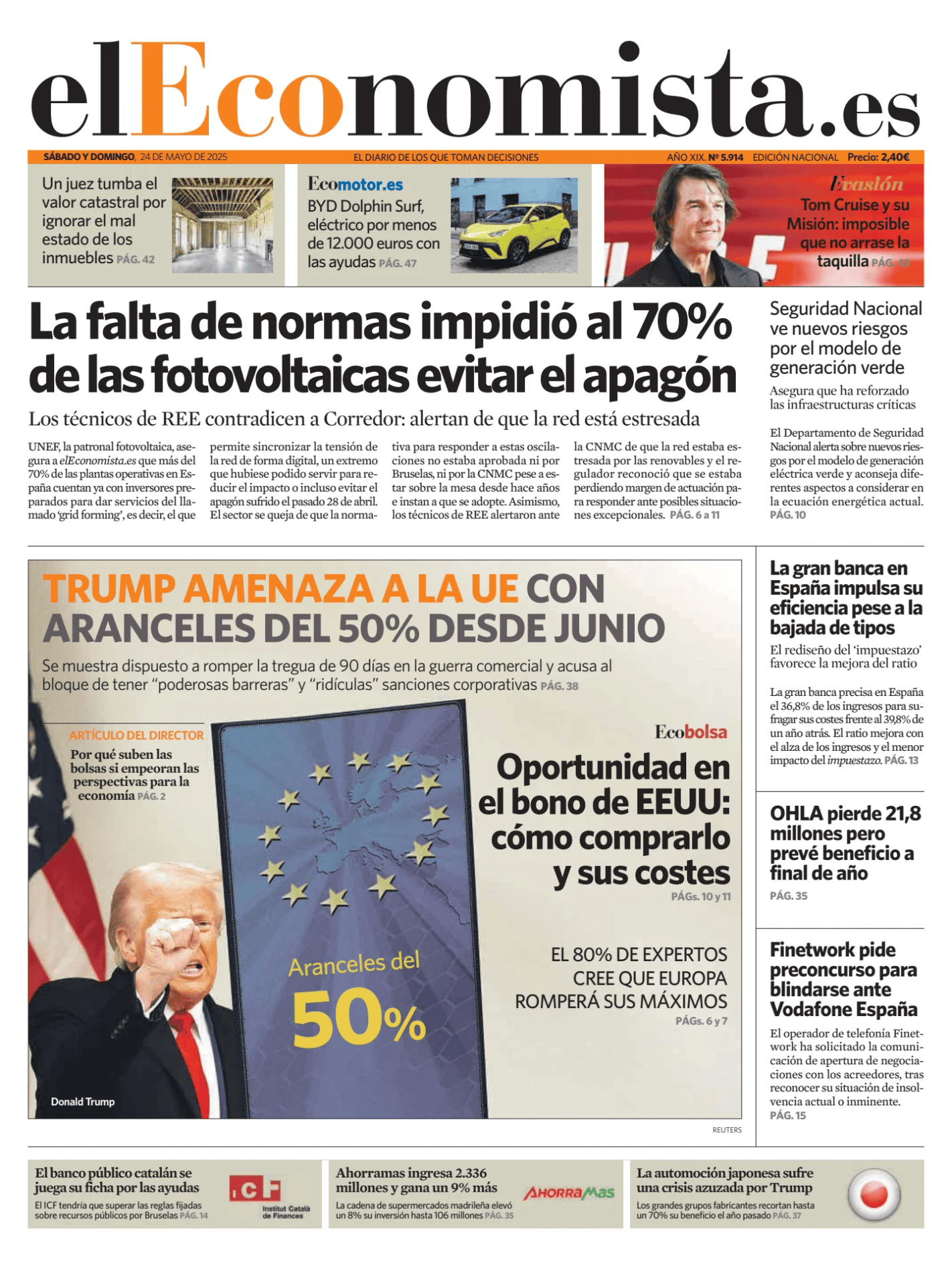 Prima-pagina-el-economista-oggi-edizione-di-oggi-20250524