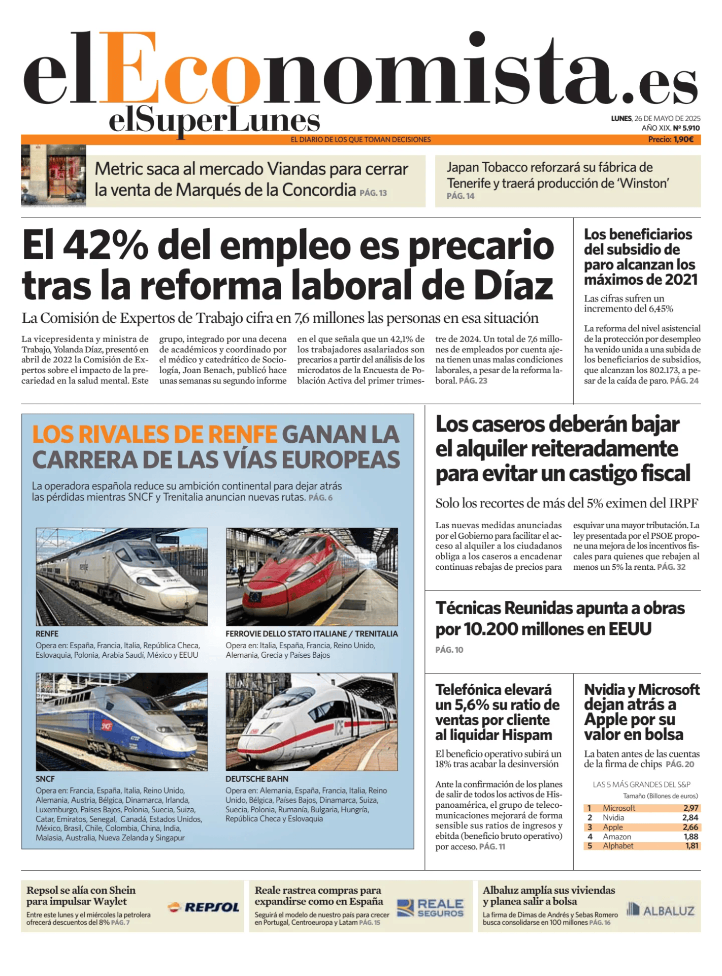 Prima-pagina-el-economista-oggi-edizione-di-oggi-20250526