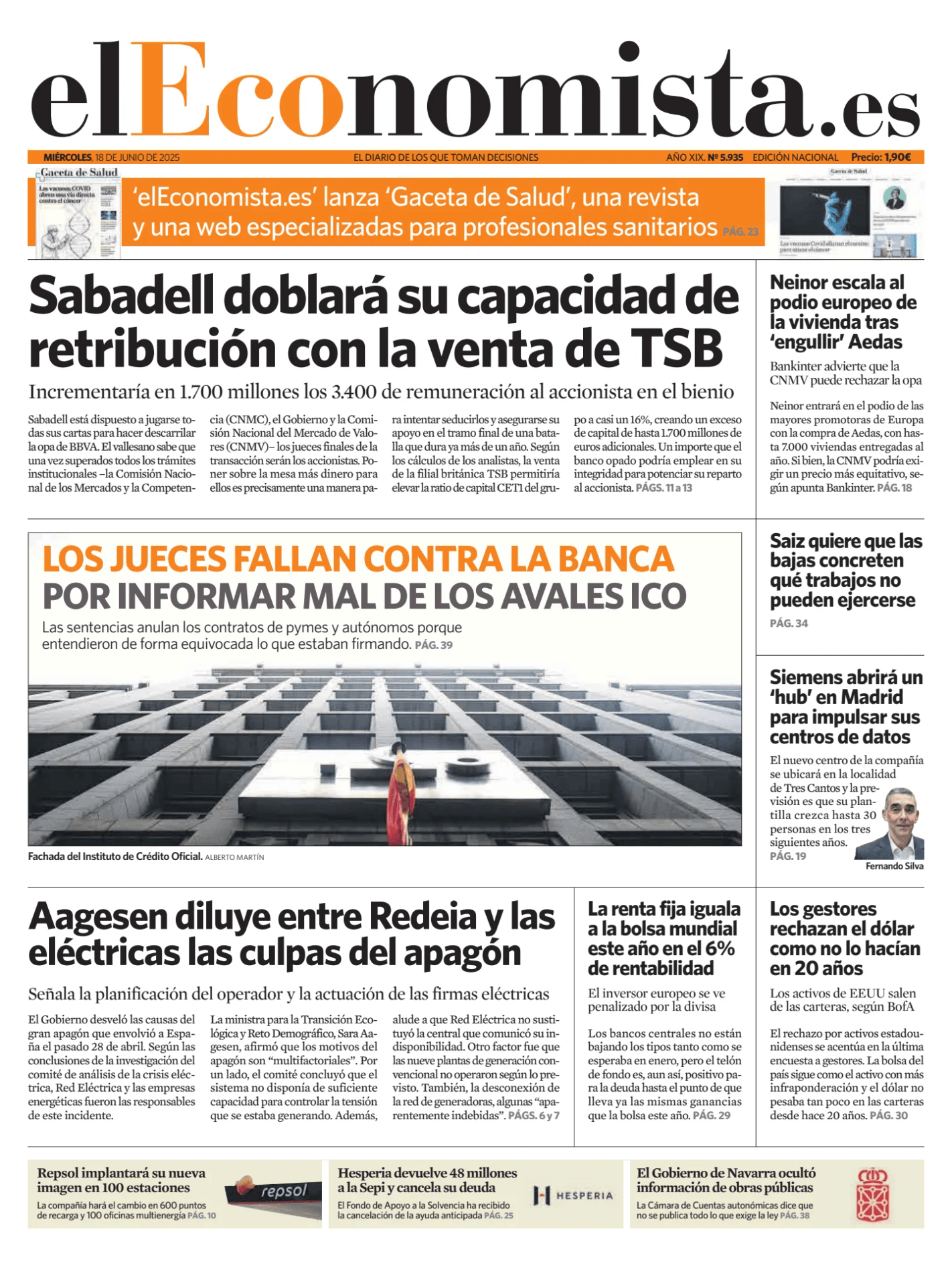 Prima-pagina-el-economista-oggi-edizione-di-oggi-20250618