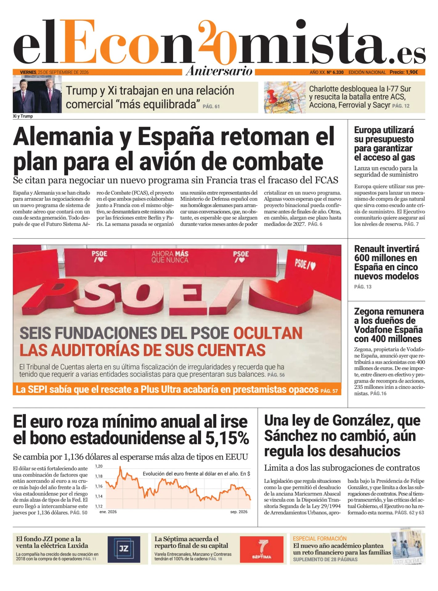 Prima-pagina-el-economista-oggi-edizione-di-oggi-20260925