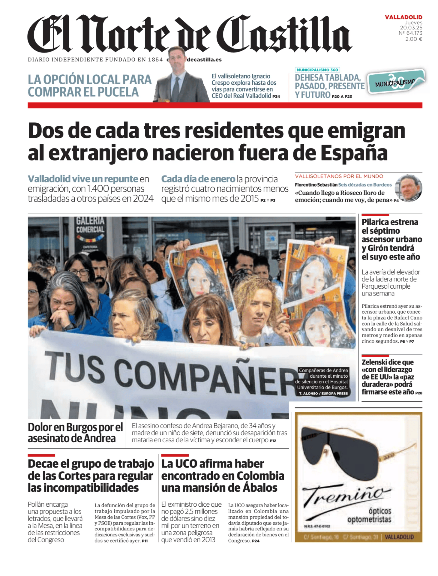 Prima-pagina-el-norte-castiglia-oggi-edizione-di-oggi-20250320