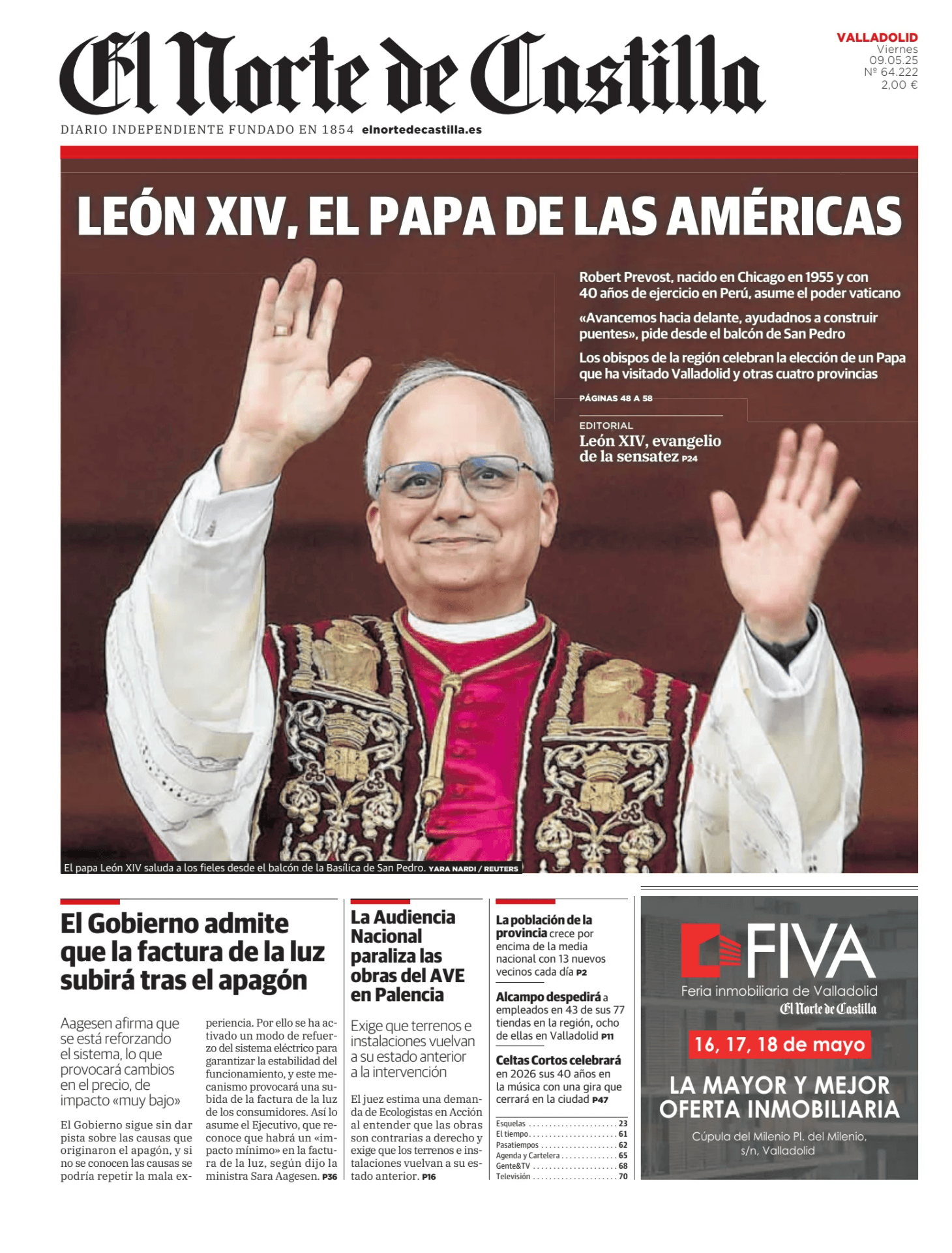 Prima-pagina-el-norte-castiglia-oggi-edizione-di-oggi-20250509