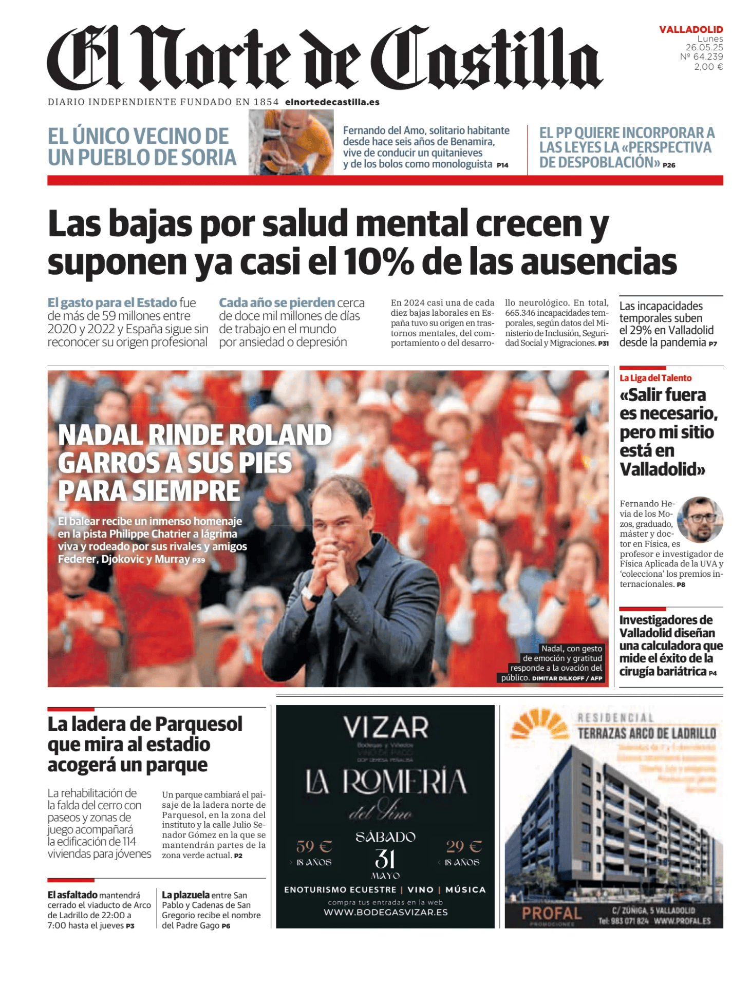 Prima-pagina-el-norte-castiglia-oggi-edizione-di-oggi-20250526