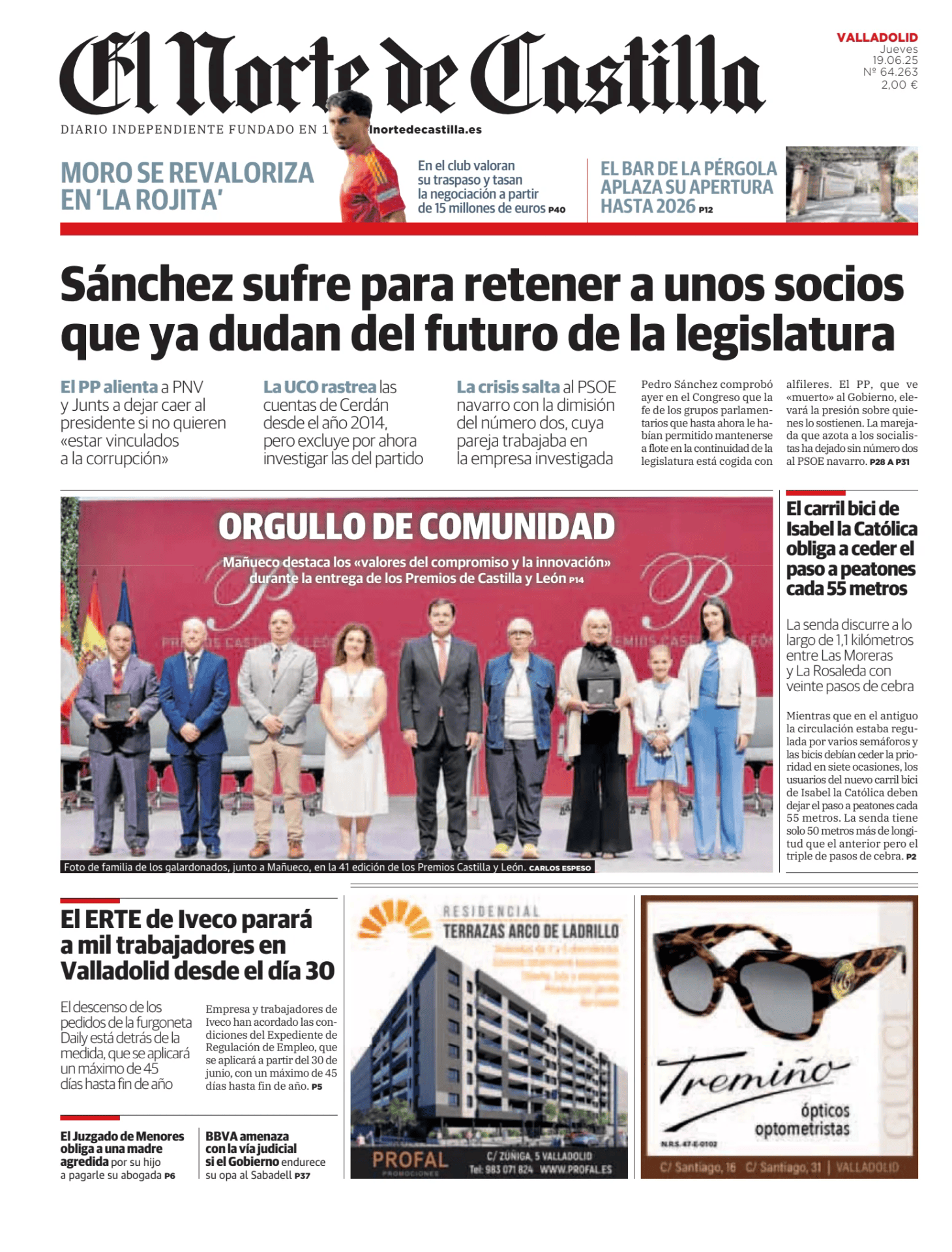 Prima-pagina-el-norte-castiglia-oggi-edizione-di-oggi-20250619