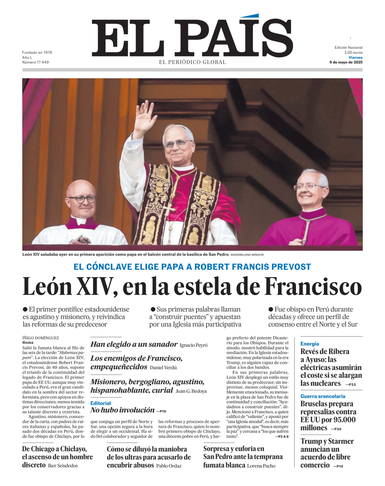 Prima-pagina-el-pais-sport-oggi-edizione-di-oggi-20250509