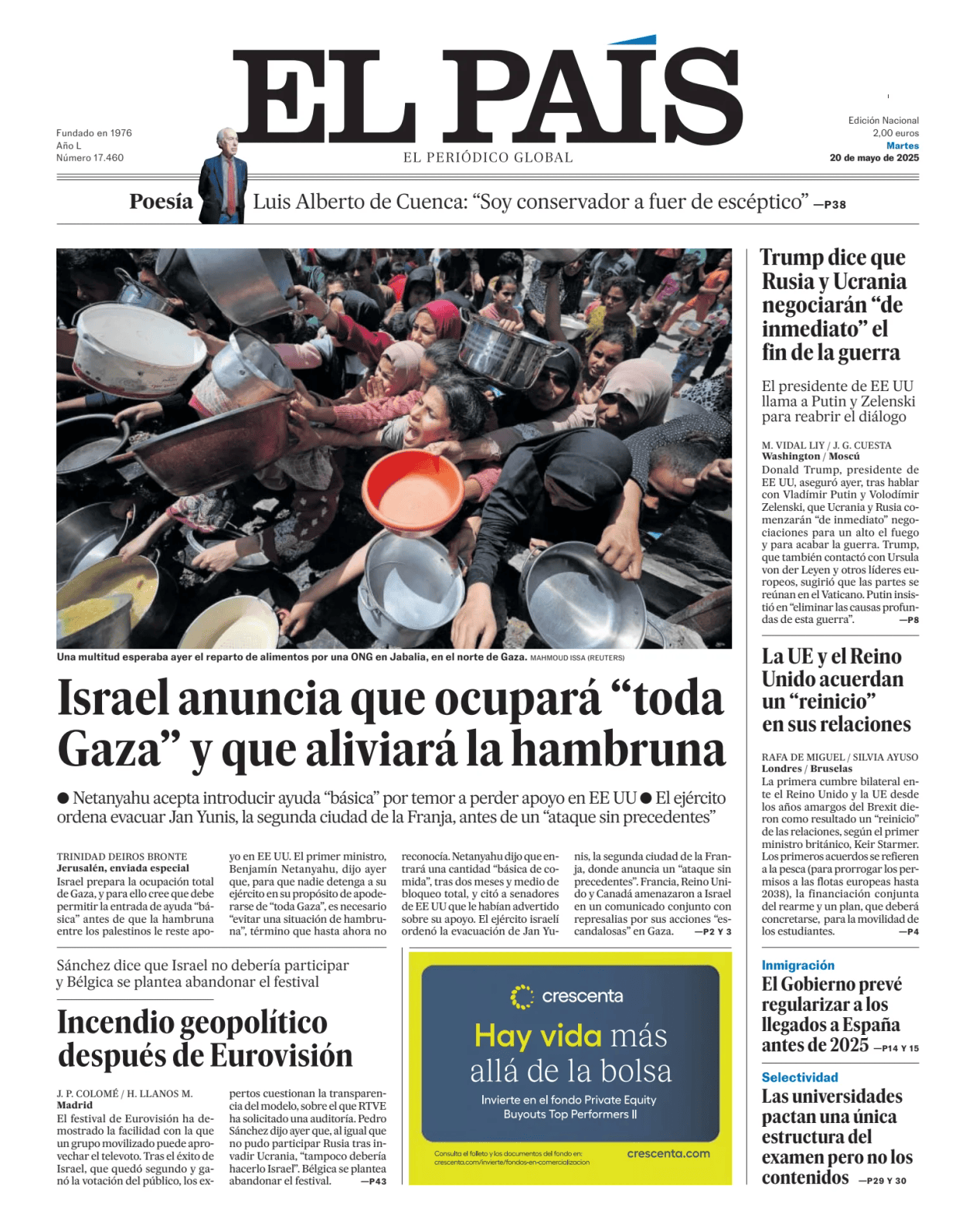 Prima-pagina-el-pais-sport-oggi-edizione-di-oggi-20250520