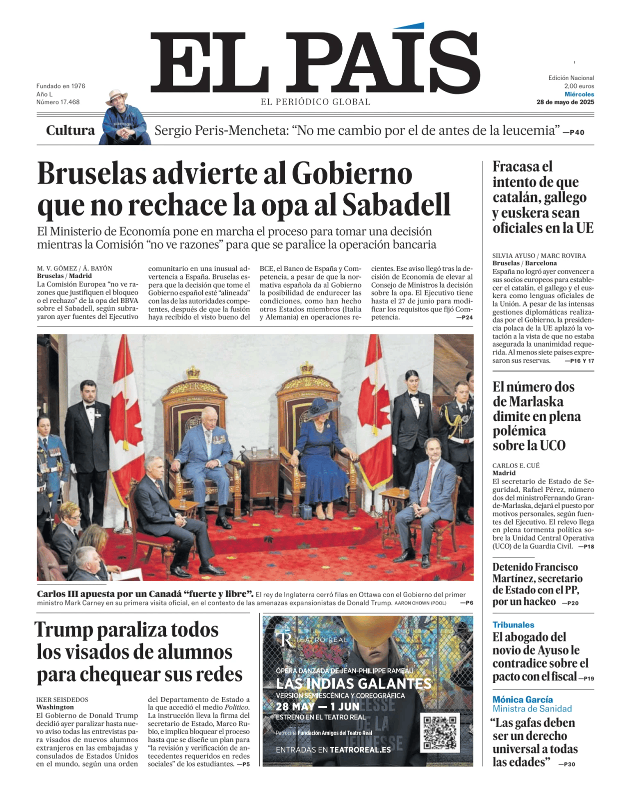 Prima-pagina-el-pais-sport-oggi-edizione-di-oggi-20250528