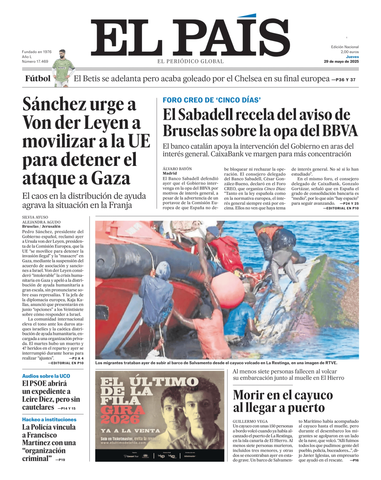Prima-pagina-el-pais-sport-oggi-edizione-di-oggi-20250529