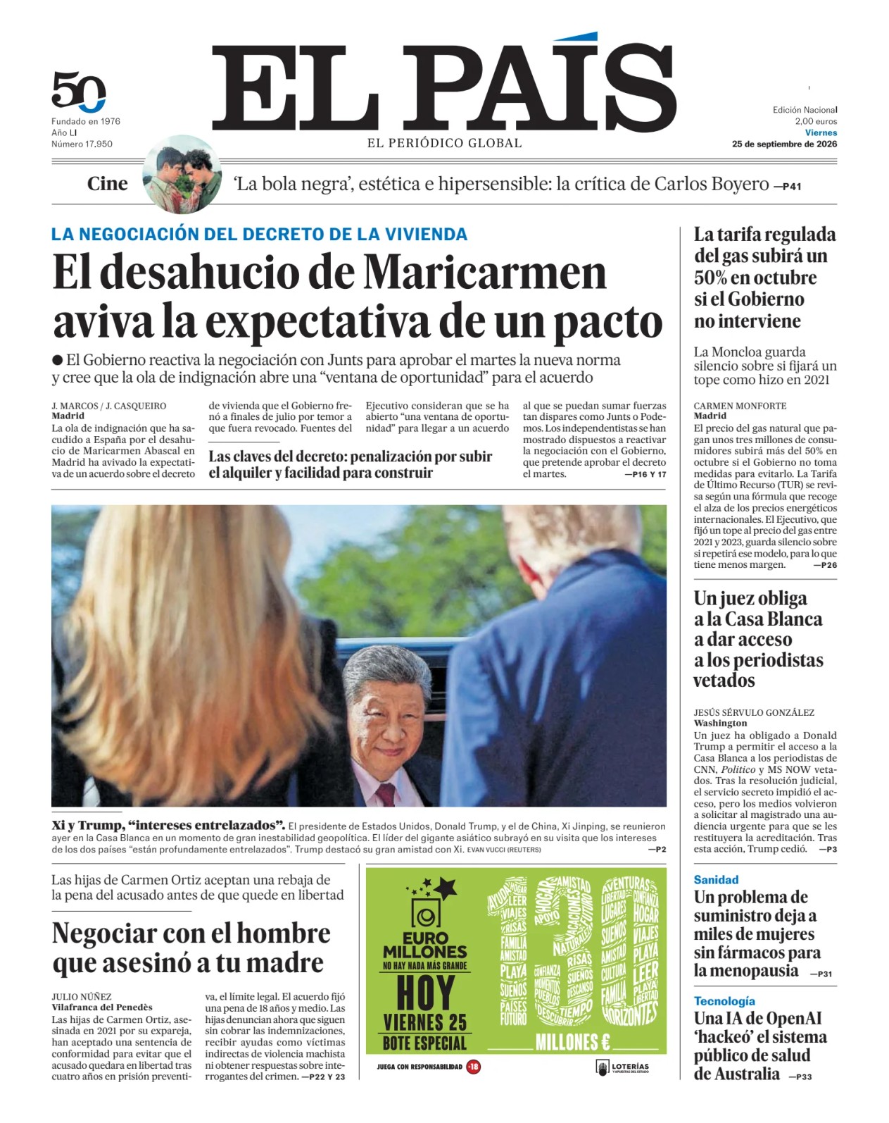 Prima-pagina-el-pais-sport-oggi-edizione-di-oggi-20260925
