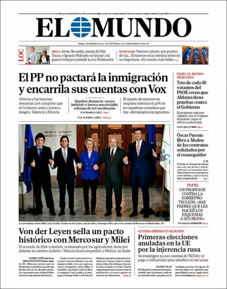 Prima-pagina-elmundo-edizione-di-oggi-2024-12-07