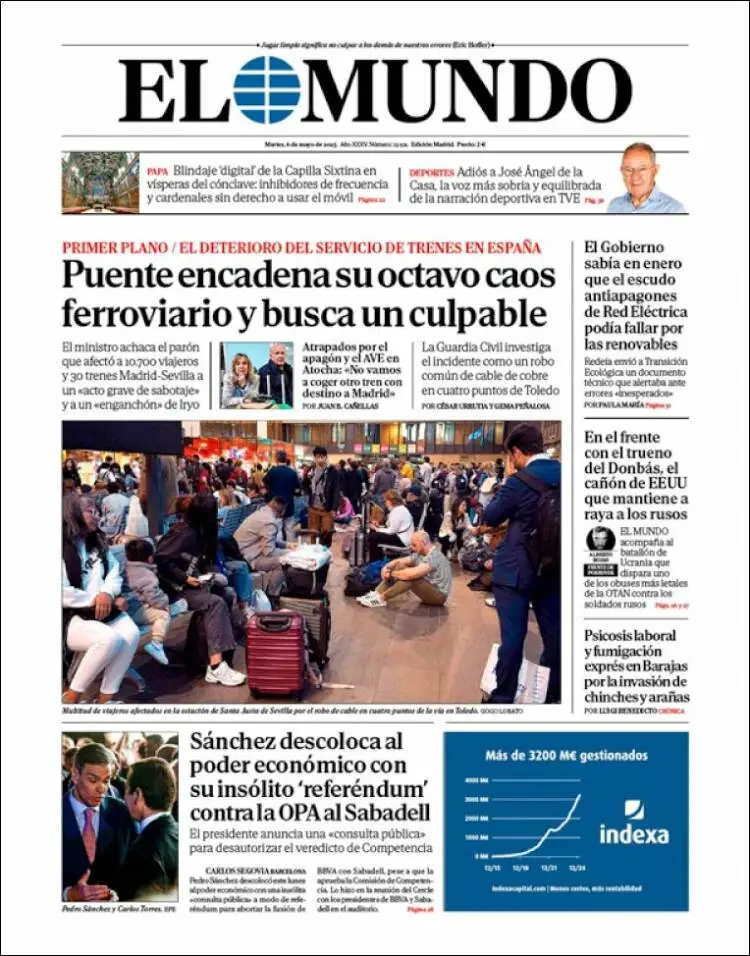 Prima-pagina-elmundo-edizione-di-oggi-2025-05-06