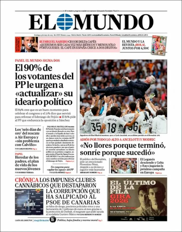 Prima-pagina-elmundo-edizione-di-oggi-2025-05-25