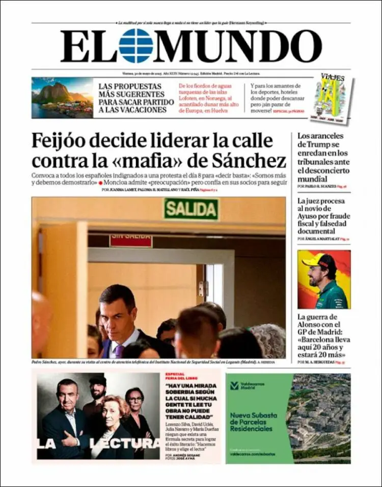 Prima-pagina-elmundo-edizione-di-oggi-2025-05-30
