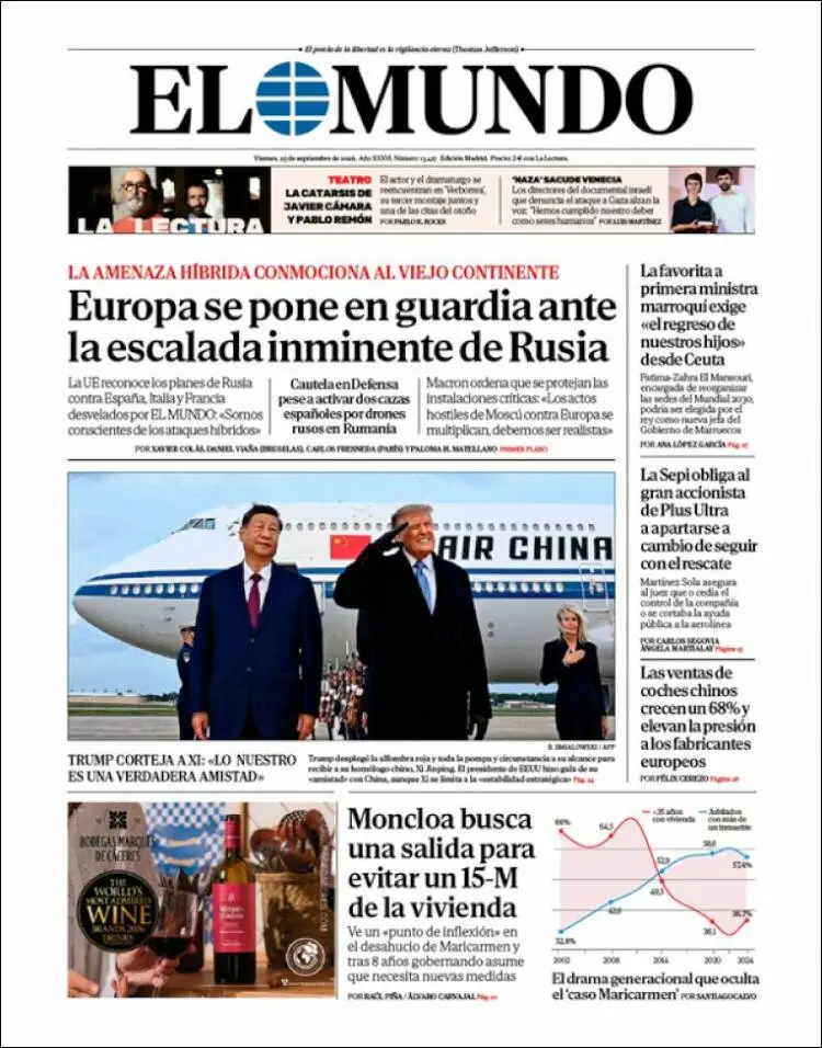 Prima-pagina-elmundo-edizione-di-oggi-2026-09-25