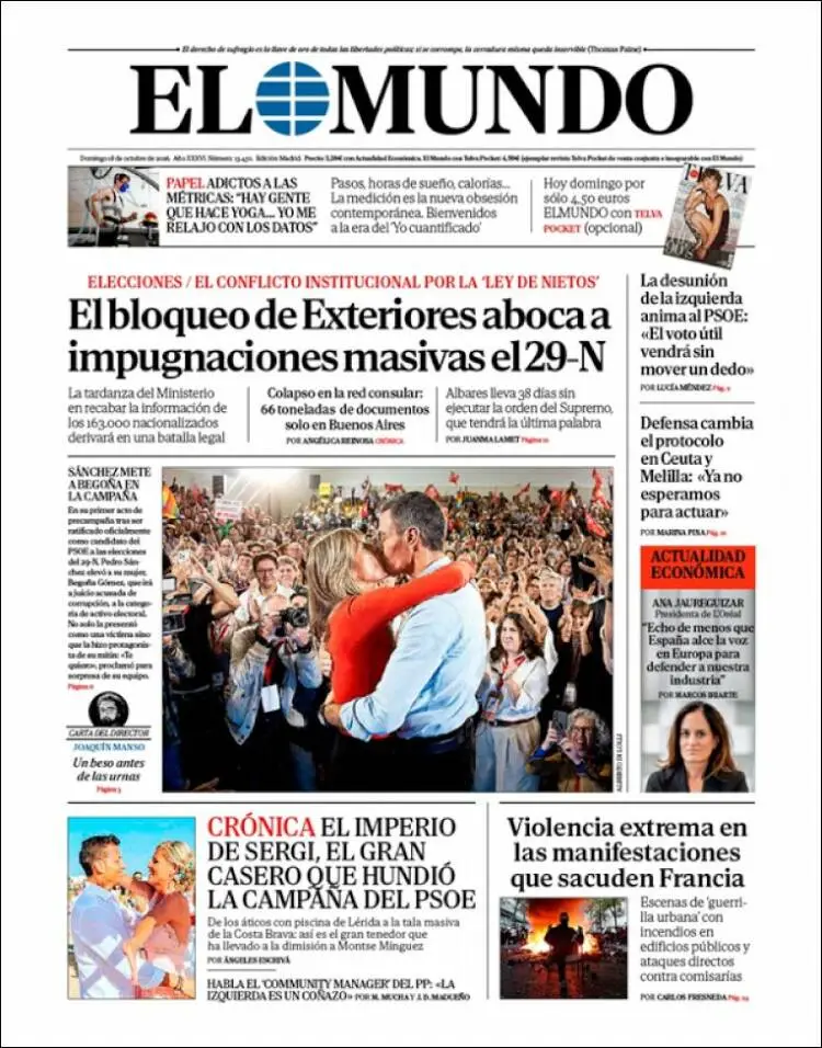 Prima-pagina-elmundo-edizione-di-oggi-2026-10-18