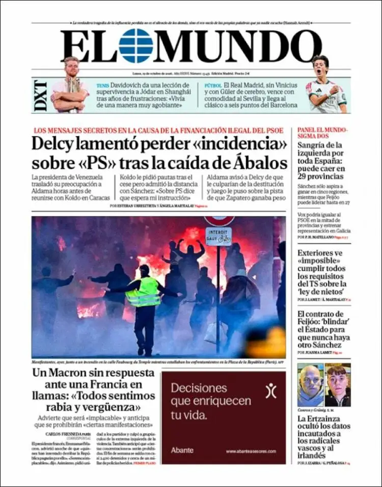 Prima-pagina-elmundo-edizione-di-oggi-2026-10-19