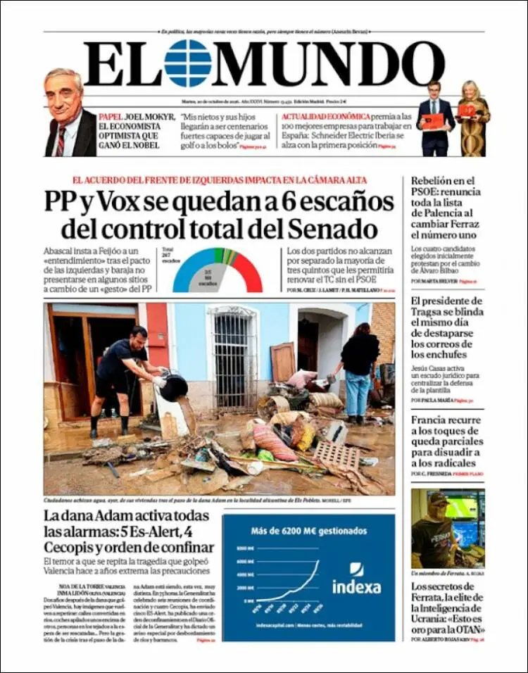 Prima-pagina-elmundo-edizione-di-oggi-2026-10-20