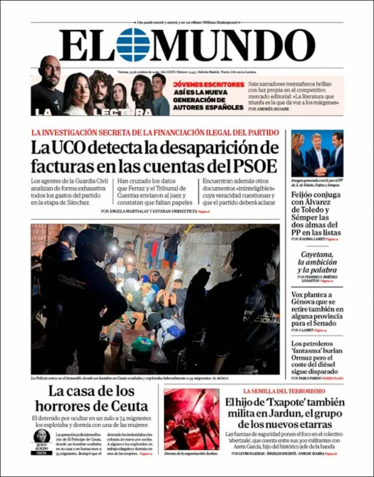 Prima-pagina-elmundo-edizione-di-oggi-2026-10-23