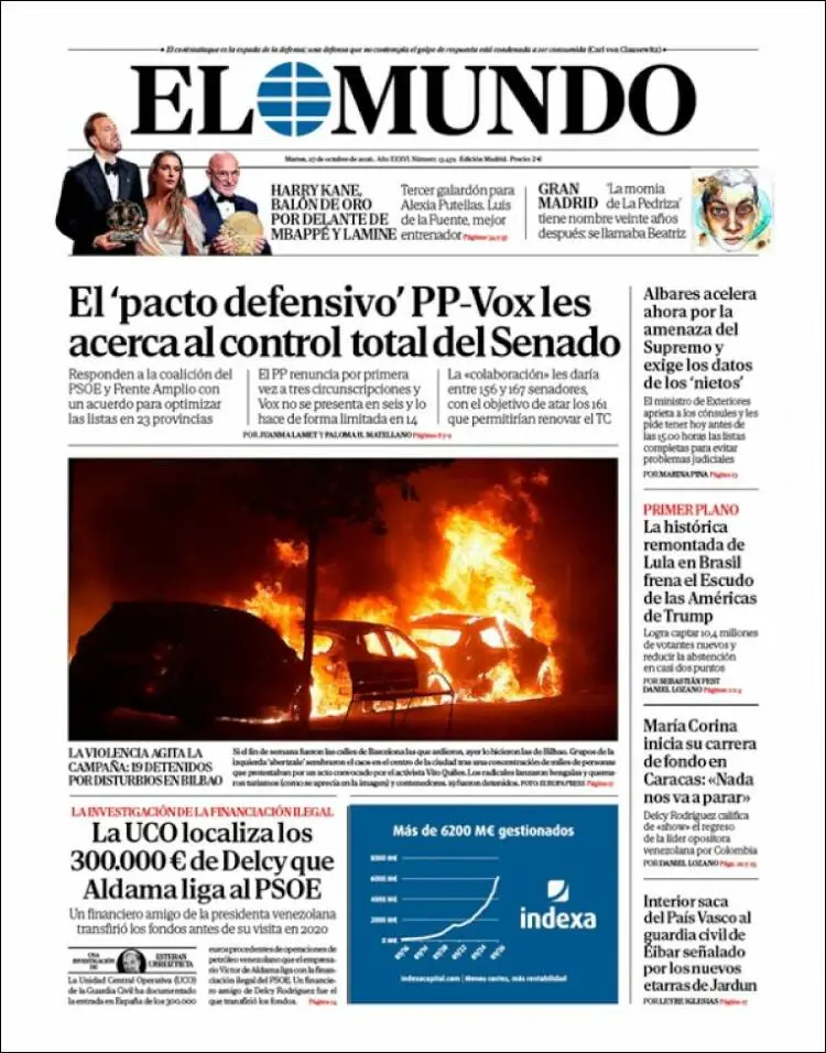Prima-pagina-elmundo-edizione-di-oggi-2026-10-27
