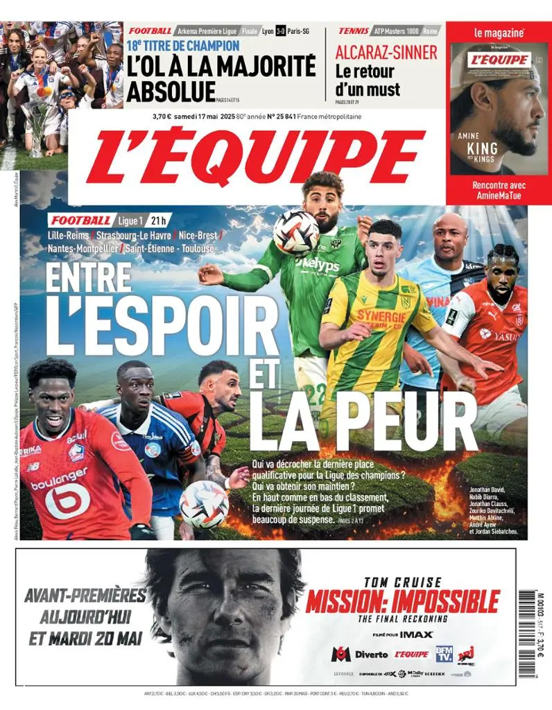 Prima-pagina-equipe-edizione-di-oggi-17-05-2025