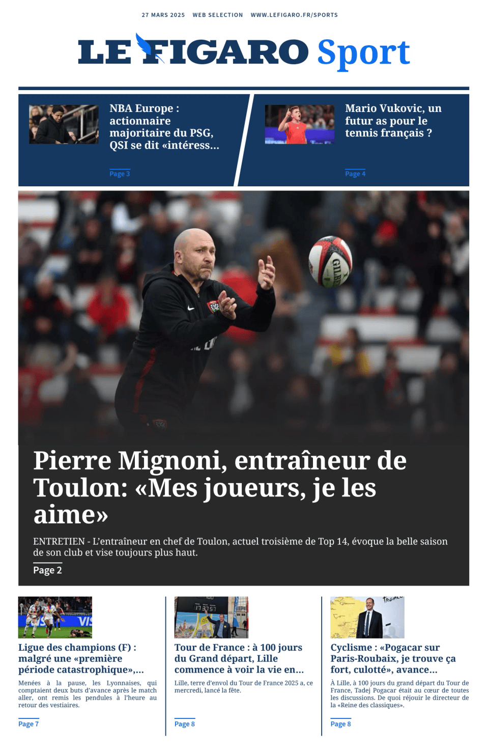 Prima-pagina-figaro-sport-oggi-edizione-di-oggi-20250327