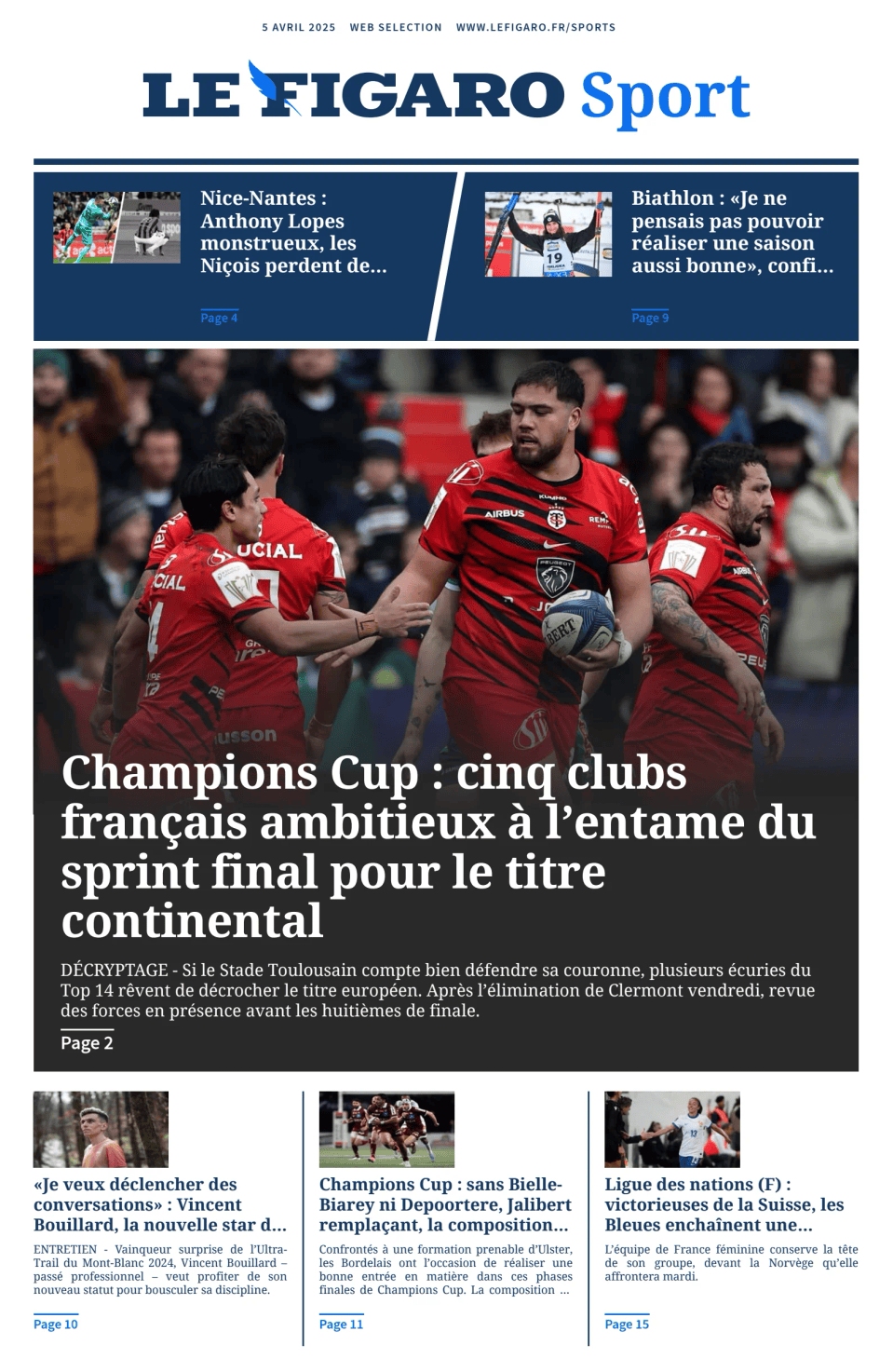 Prima-pagina-figaro-sport-oggi-edizione-di-oggi-20250405
