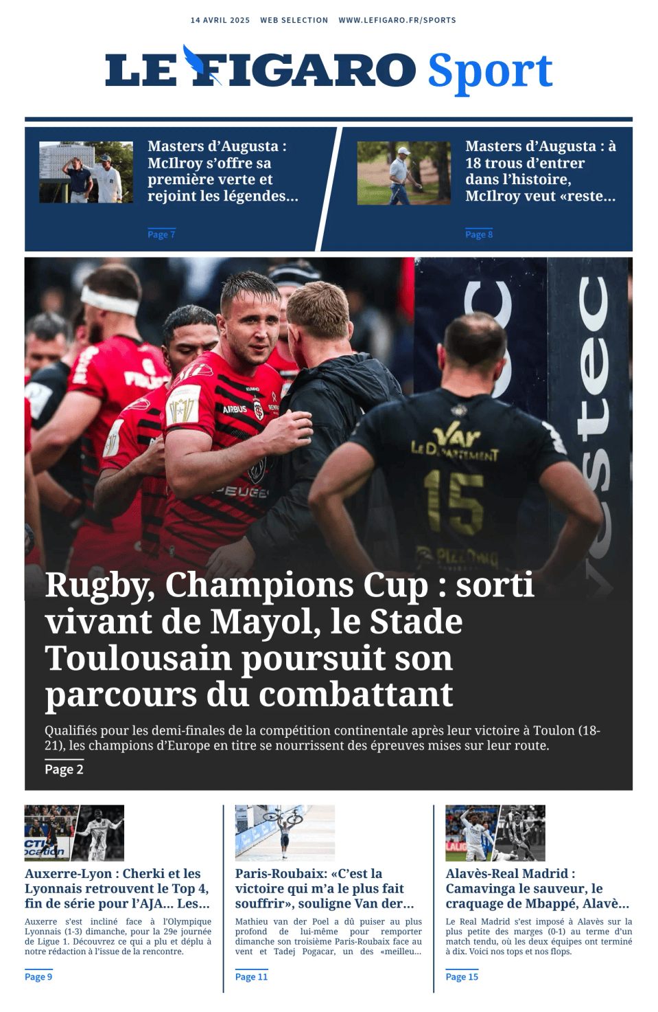 Prima-pagina-figaro-sport-oggi-edizione-di-oggi-20250414