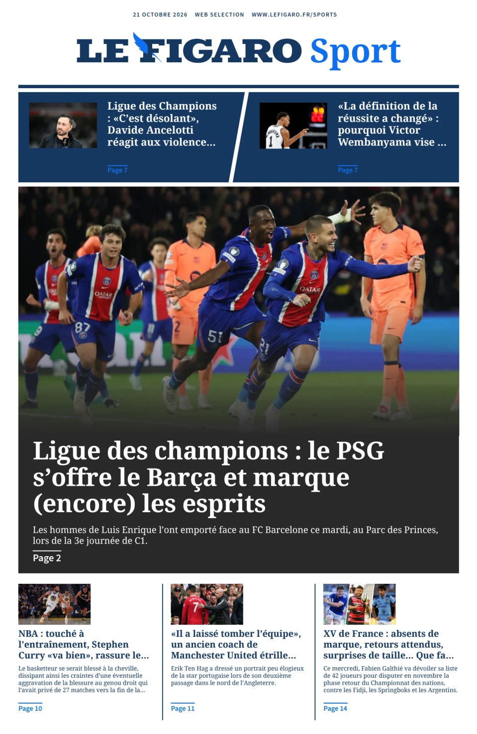 Prima-pagina-figaro-sport-oggi-edizione-di-oggi-20261021