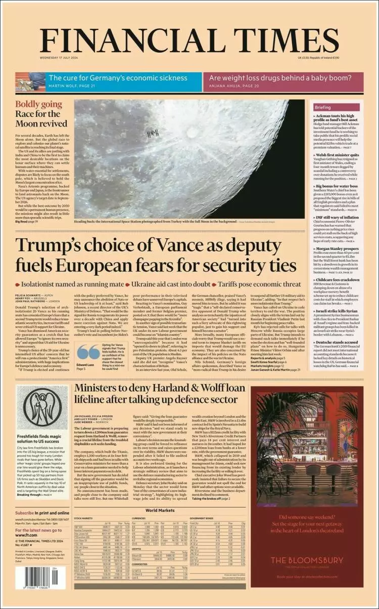 Prima-pagina-financial-times-edizione-di-oggi-2024-07-17