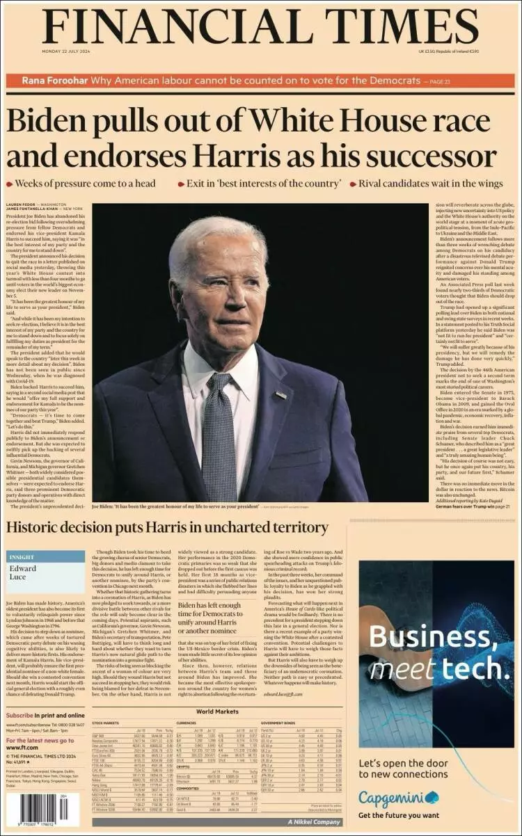Prima-pagina-financial-times-edizione-di-oggi-2024-07-22
