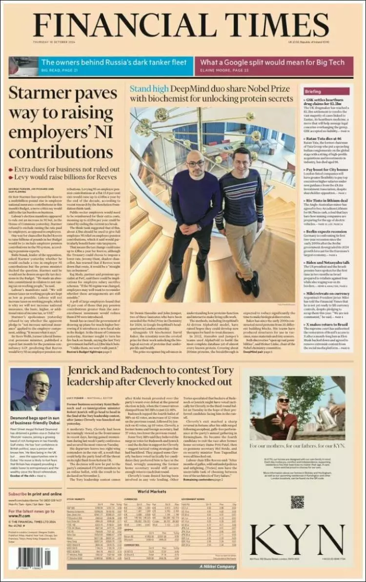 Prima-pagina-financial-times-edizione-di-oggi-2024-10-10