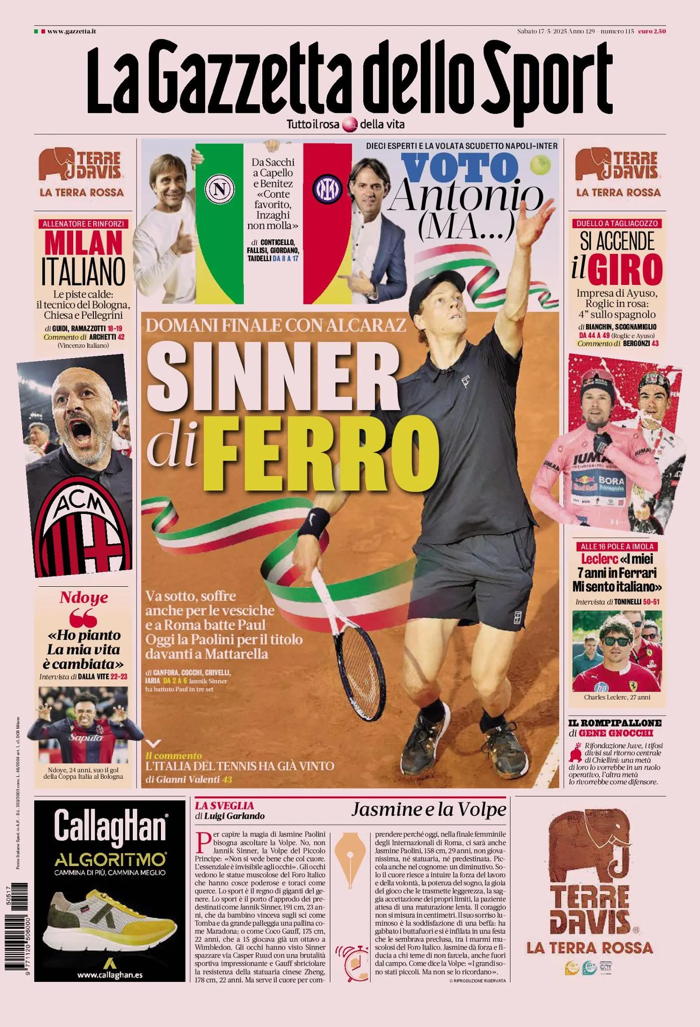 Prima-pagina-gazzetta-dello-sport-edizione-di-oggi-17-05-2025