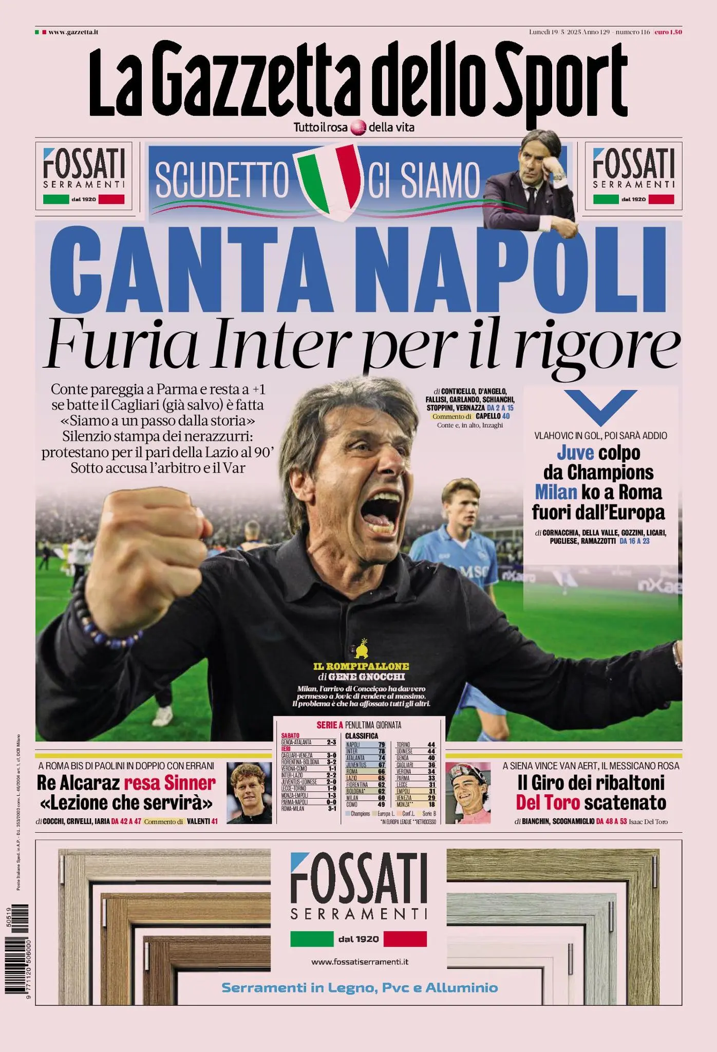 Prima-pagina-gazzetta-dello-sport-edizione-di-oggi-19-05-2025