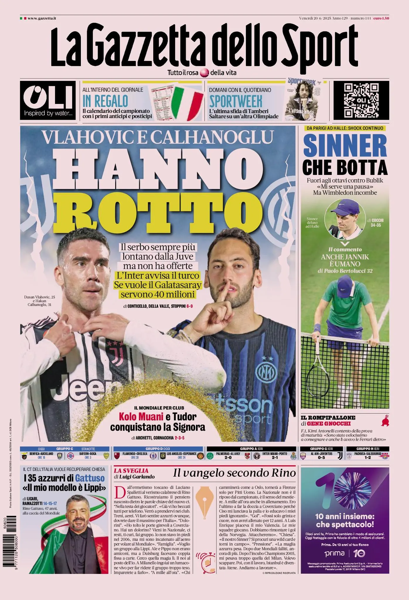 Prima-pagina-gazzetta-dello-sport-edizione-di-oggi-20-06-2025