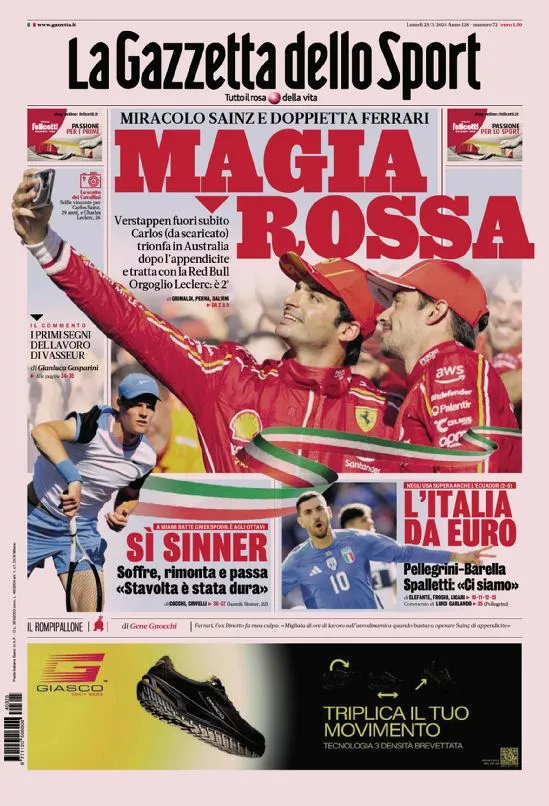 Prima-pagina-gazzetta-dello-sport-edizione-di-oggi-2024-03-25