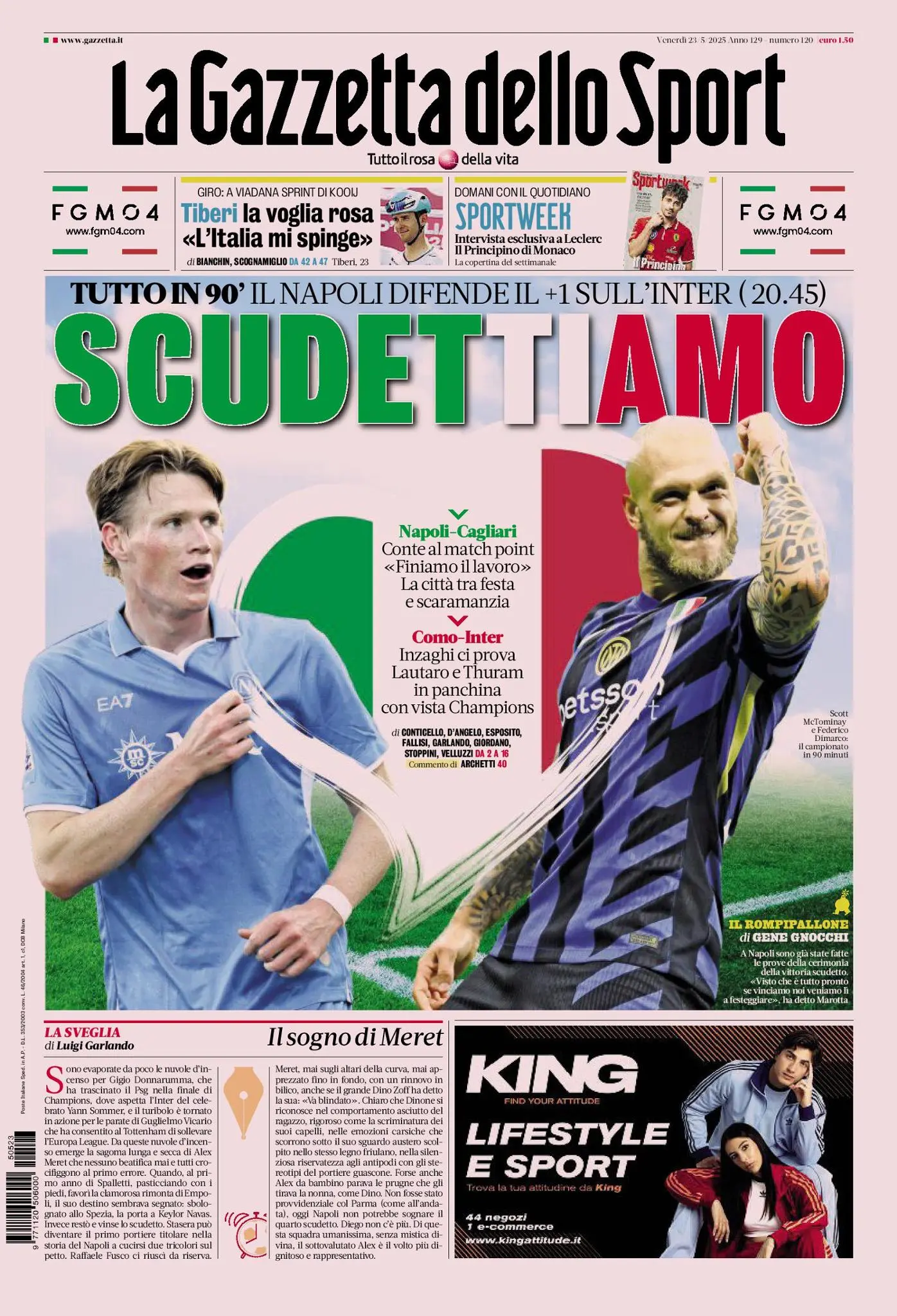 Prima-pagina-gazzetta-dello-sport-edizione-di-oggi-23-05-2025