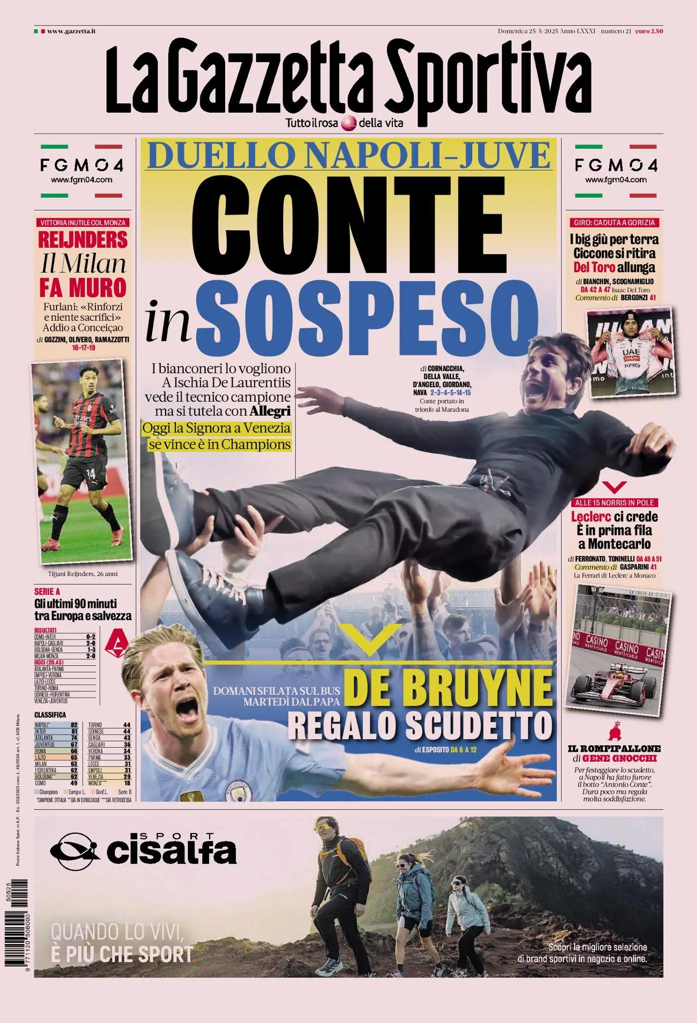 Prima-pagina-gazzetta-dello-sport-edizione-di-oggi-25-05-2025