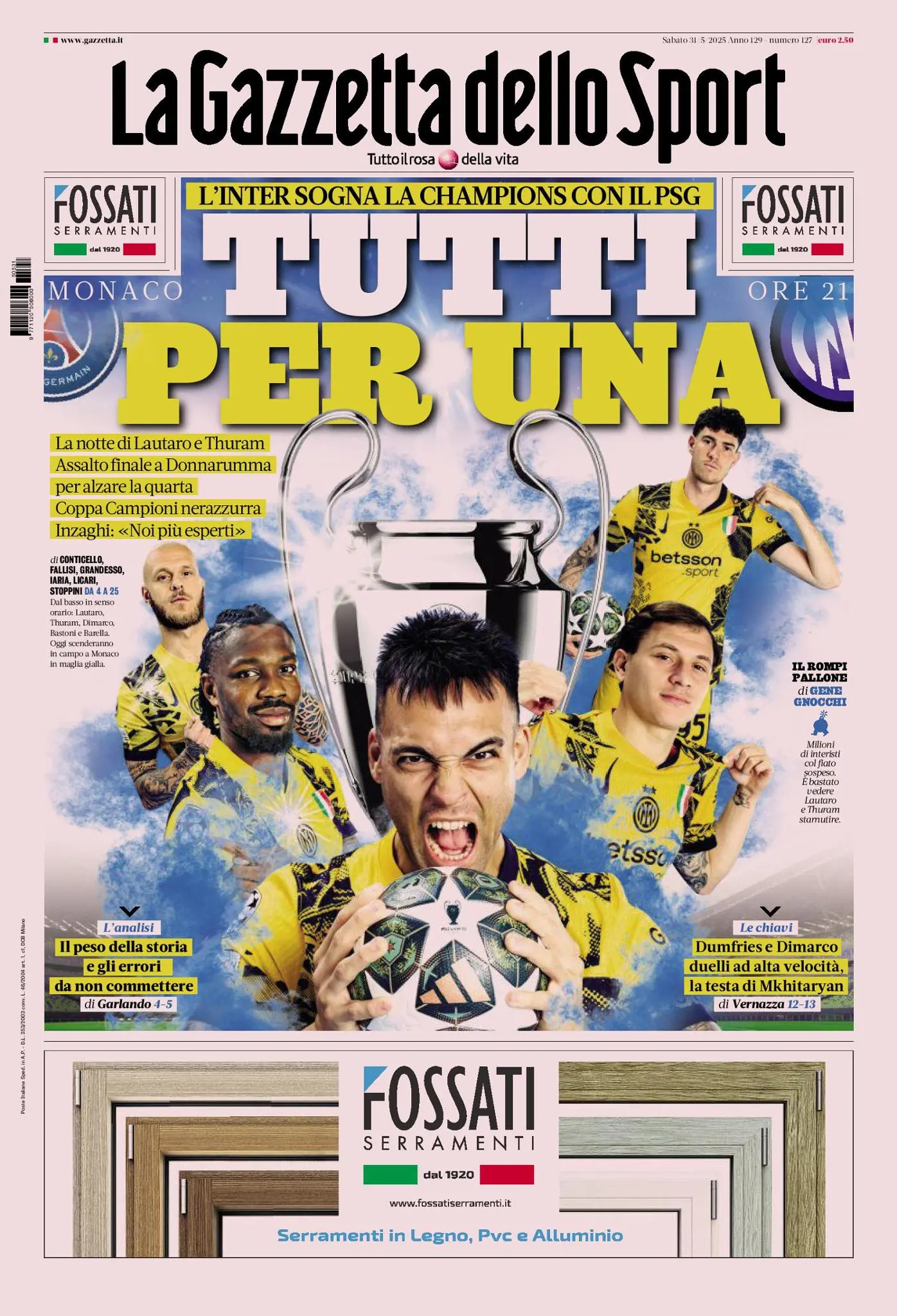 Prima-pagina-gazzetta-dello-sport-edizione-di-oggi-31-05-2025
