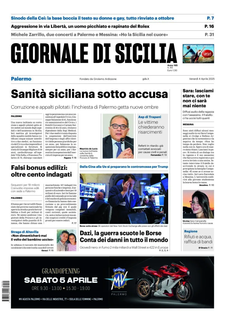 Prima-pagina-Giornale-di-Sicilia-edizione-di-oggi-04-04-2025