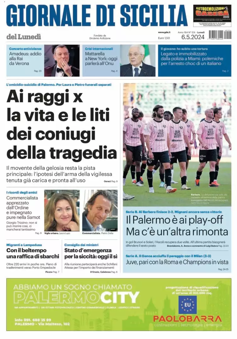 Prima-pagina-Giornale-di-Sicilia-edizione-di-oggi-06-05-2024