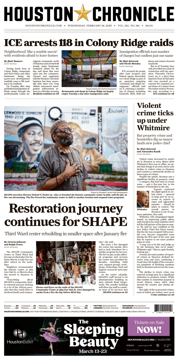 Prima-pagina-houston-chronicle-oggi-edizione-di-oggi-20250226