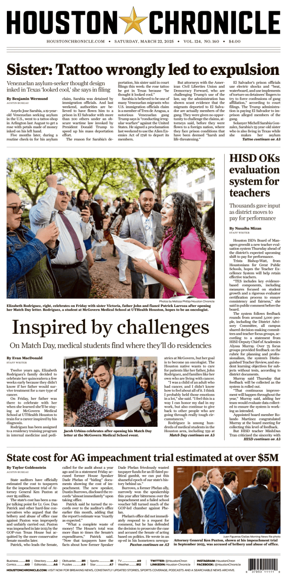 Prima-pagina-houston-chronicle-oggi-edizione-di-oggi-20250322